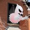 4.5ft Inflatable with LED Flying Ghost Broke Out from Window Halloween Decor